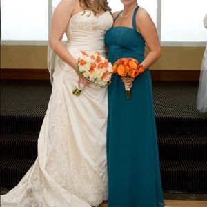Teal bridesmaid dress